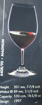 Riedel Austria Crystal Footed 3 Wine Overture Magnum Glasses 7 17/8" [*] - $54.45