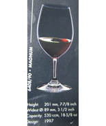 RIEDEL AUSTRIA CRYSTAL FOOTED 3 WINE OVERTURE MAGNUM GLASSES 7 17/8&quot; [*] - £43.02 GBP