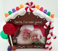 Hallmark 2011 Sittin With Santa Gingerbread House Gum Drops Candy Canes Ornament - £7.82 GBP