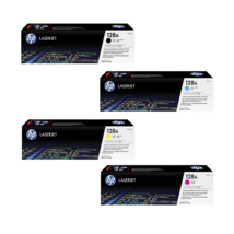 HP 128A Toner Set CE320A-CE323A | Black Cyan Magenta Yellow  Genuine 4 pack - $297.07