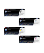 HP 128A Toner Set CE320A-CE323A | Black Cyan Magenta Yellow  Genuine 4 pack - $297.07