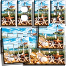 SEASHELLS STARFISH LIGHTHOUSE SAILBOAT LIGHT SWITCH OUTLET PLATES NAUTIC... - £7.72 GBP+