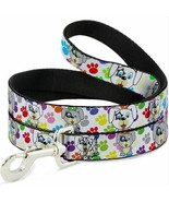 Puppies with Paw Prints Multi Color Dog Leash by Buckle-Down - £14.30 GBP