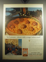 1957 Chef Boy-ar-dee Spaghetti and Meat Balls Ad - In 5 minutes.. dinner - £14.78 GBP