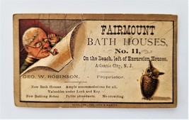 Antique Fairmount Bath Houses Atlantic City Nj Geo W Robinson Proprietor Ad Card - £37.59 GBP