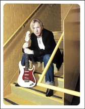 Kenny Wayne Shepherd with his Fender Stratocaster guitar 2004 pin-up photo - $3.60