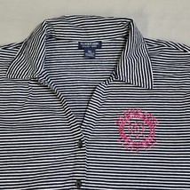 US Polo Assn Women Short Sleeve Polo Shirt Top Blue White Stripe XL - £10.93 GBP