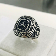 Mercedes Ring, Mercedes Benz ring, 925 sterling silver latest design 3d Ring Men - £55.64 GBP