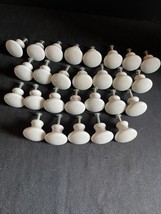 Vintage Antique White Porcelain Pulls Cabinet Cupboard Knobs 27 Pieces - £19.04 GBP