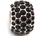 Brighton Ice Diva Black Bead, J9240C, Silver Finish, Crystals, New - $21.84
