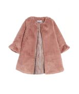 PIPPA &amp; JULIE Kids&#39; Faux Fur Coat &amp; Metallic Dress Set, Two Piece Mauve ... - $826.55 MXN