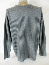 A. Adams &amp; Spire men&#39;s Large L/S gray RIBBED sweater (A7)pmg1 - £8.26 GBP