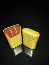 Brizard and Co  Ostrich Matcha Green Cigar Case NIB image 9