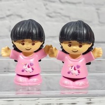Fisher-Price Little People Sonya Lee Girl Figure Matching Lot Of 2 Matte... - £7.78 GBP