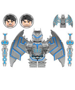 Batman Hellbat Silver And Blue Comic Dc Building Minifigures - $98.96 MXN