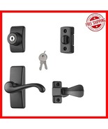 Durable 4-Piece Matte Black Door Lever Set with Easy Installation and Ke... - $1,394.84 MXN