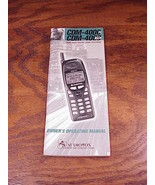 Audiovox CDM-4000 CDM-4000 XL Cell Phone Owner&#39;s Manual - $8.95