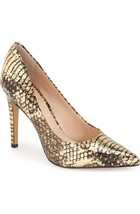 Women&#39;s Vince Camuto Kain Pointed Toe Mid Heel Pumps, Sizes 8-10 Golden VC-KAIN - £63.89 GBP