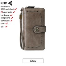 High Quality Women Wallet Anti-theft Leather Wallets For Woman Long Zipper Large - £37.31 GBP
