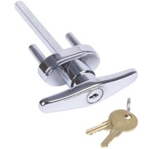 Garage Door Keyed T Handle Lock 90° Rotation Fit 2″ Overhead Storage Shed - £13.33 GBP