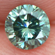 Green Diamond Round Cut Fancy VS2 Natural Enhanced Loose 0.40 Carat 4.65X4.55 MM - £275.77 GBP