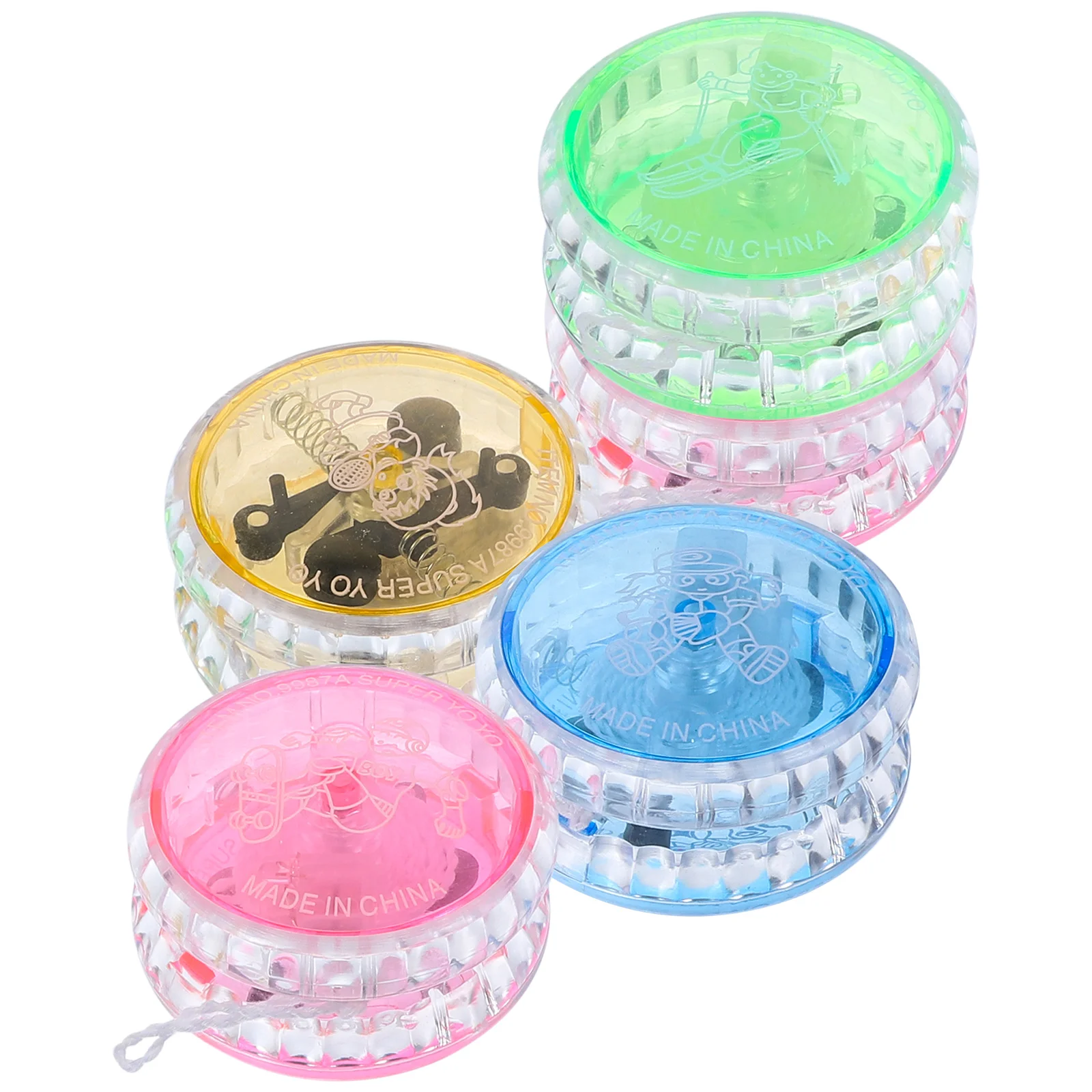 5 Pcs Luminous Yo-yo Creative Toys Kids Ball Plastic Yoyo Flash Children - £12.13 GBP