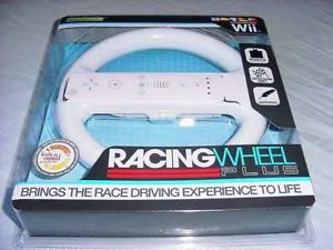 Wii White Racing Wheel (Komodo) NEW - $9.79
