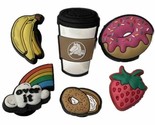 Crocs Jibbitz Breloques Breakfast 6 Paquet, Café, Beignet, Fraise, Banan... - £6.95 GBP