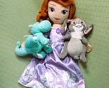 SOFIA THE FIRST PLUSH LOT 28&quot; PRINCESS 8&quot; BABY CRACKLE 10&quot; CLOVER BUNNY ... - $22.50