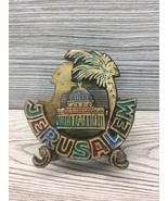 Vintage Jerusalem  Brass Napkin Letter Holder Palm Tree Hand Made Multi ... - €6,40 EUR
