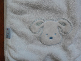 Blue Dog Baby Blanket bon bebe' Baby Boy Fleece Blanket Play Satin Trim - $7.79