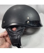 Helmet Matte Flat Black MEDIUM Motorcycle BIKER HELMET Shorty Biker Chopper - $16.34