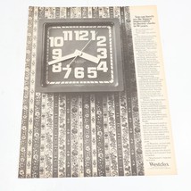 1972 Westclox Low Current Electric Clock  Print Ad 10.5&quot; x 13.5&quot; - $8.00