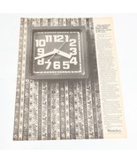 1972 Westclox Low Current Electric Clock  Print Ad 10.5&quot; x 13.5&quot; - £6.27 GBP