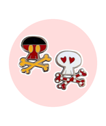 Mickey Mouse and Minnie Mouse Disney Pins: Sugar Skull and Crossbones - $24.90
