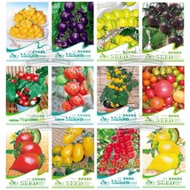 12 Packs Approx 30 Seeds Cherokee Purple Black Red Yellow Green Cherry P... - $15.39