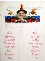 Halloween Postcard Nash Witches Poem Laboratory Potions Series H-23 Fantasy 1919 - £31.42 GBP