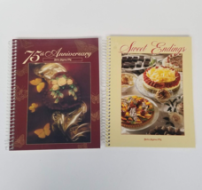 2 Beta Sigma Phi Cookbooks 75th Anniversary and Sweet Endings Spiral Cookbook - £7.13 GBP