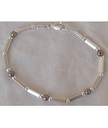 Brown silver bracelet  A - £17.71 GBP