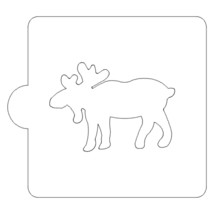 Moose Walking Outline Stencil for Cookies or Cakes USA Made LS94 - £3.13 GBP