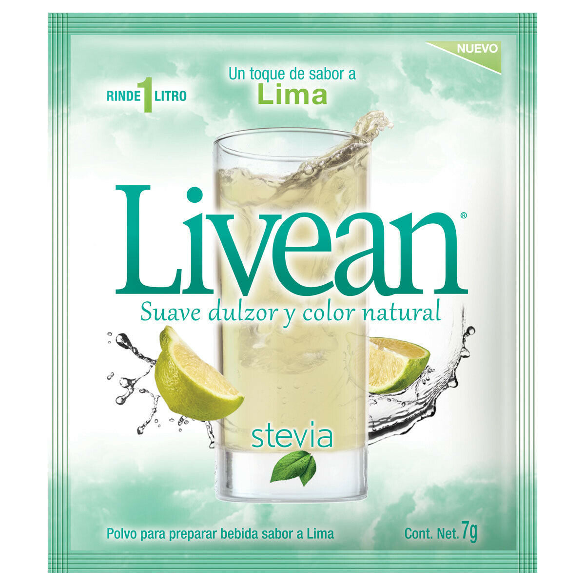 Primary image for Livean Drink Mix~Lime Flavor Sweetened w/ STEVIA~7g ea. Get 10 pk's~Quality Mix