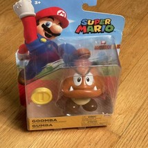 Super Mario Bros. Goomba 4” Figure With Coin Accessory Pack by JAKKS Pacific New - £7.89 GBP