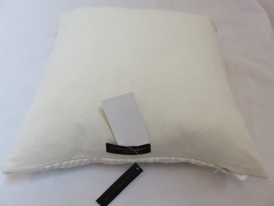 Donna Karan Animal Embroidered Deco pillow Ivory Cream NWT Item image 3