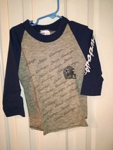 VINTAGE 1980s Dallas Cowboys Boys Grey/Blue Long Sleeve Shirt (Size 6-8) - $19.49 CAD