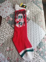 Christmas X-Long 22 in. Stocking Knit With Pom Pom Cuff Rennocknit Sock New - £7.81 GBP