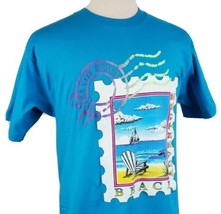 Vintage Panama City Beach Adventure Stamp T-Shirt Large Crew S/S Single ... - $17.99