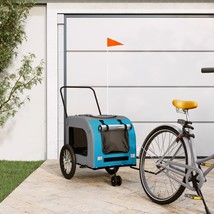 Pet Bike Trailer Blue and Grey Oxford Fabric and Iron - £69.05 GBP