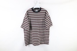 Vtg 90s Gotcha Mens XL Baggy Rainbow Striped Spell Out Short Sleeve T-Shirt USA - £54.45 GBP