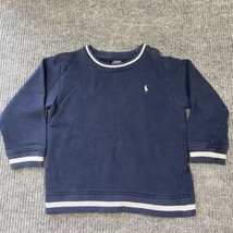 POLO By Ralph Lauren Sweater Shirt Boys Youth Size 5 Navy Blue Small Pony - £18.87 GBP