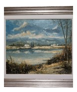 Francesco Saverio Taddei Italian Listed Artist Coastal Landscape Oil Pai... - £368.81 GBP
